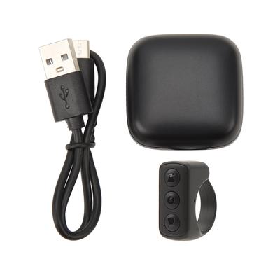 Bluetooth Uzaktan Kumanda Sayfa Çevirici APP Uzaktan Kaydırma Halkası Tıklayıcı Cep Telefonu Siyah