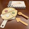 Puzzle din lemn cu pizza și set de joacă de rol pentru copii - Jucărie interactivă practică de bucătărie.