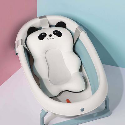 Coussin de bain portable et pliable Confort doux pour le bain de bébé Facile à ranger Oreiller de bain pour bébé blanc