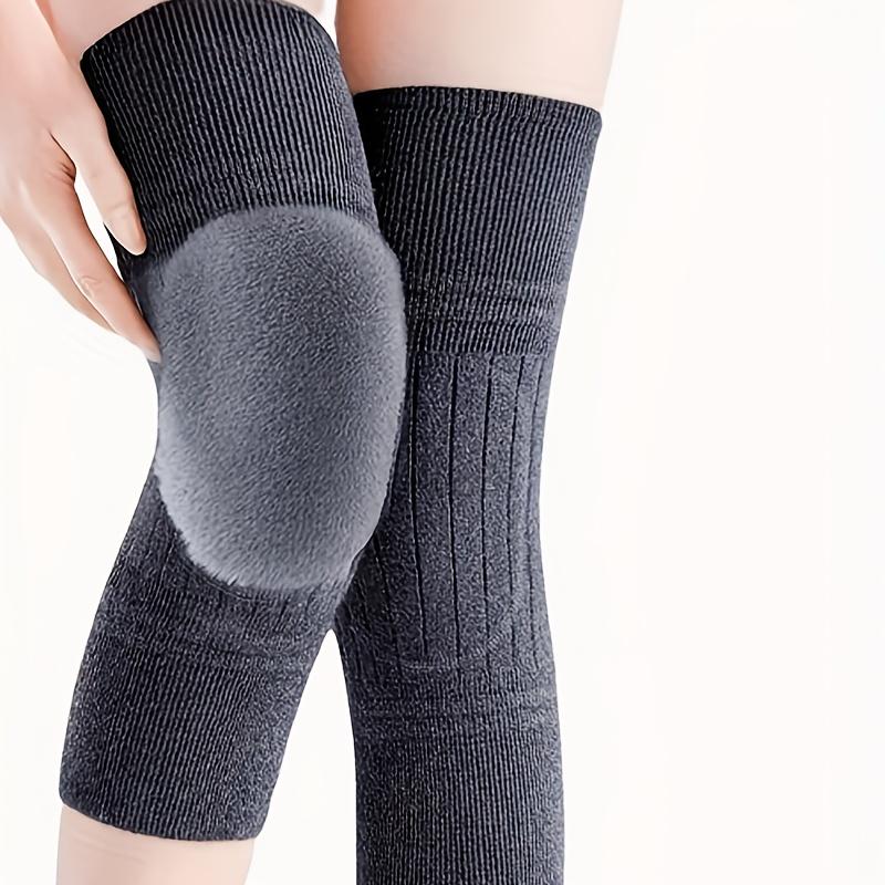 1 Pair Warm Knee Pads For Men Women Fleece Lined Thickened German Velvet Cold Protection Leg Warmers Old Cold Legs