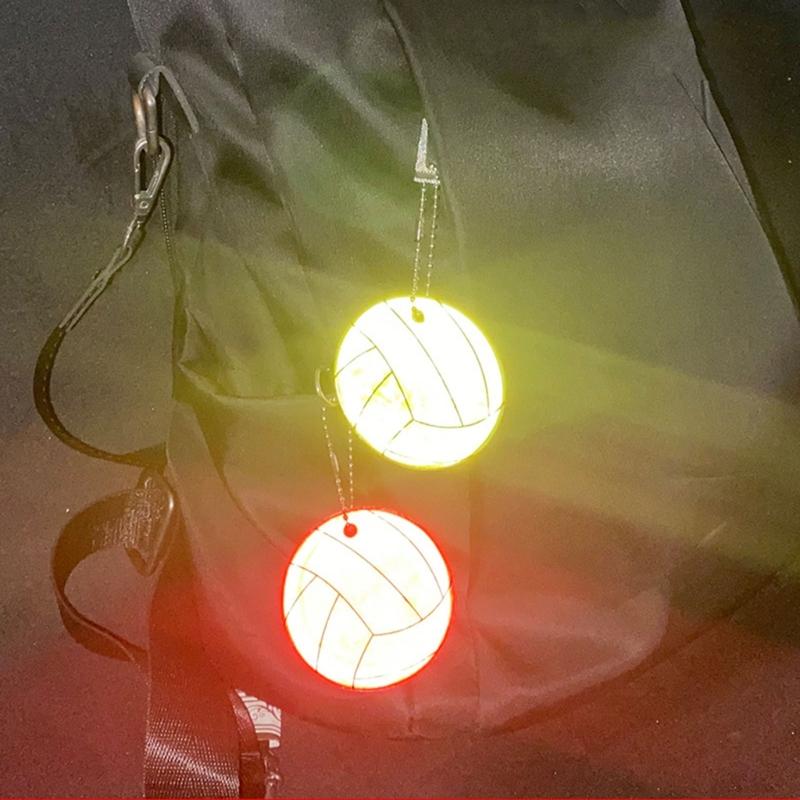 5Pcs Keychain Reflector Pendant Keyring Safety Reflector with Chain for Backpack