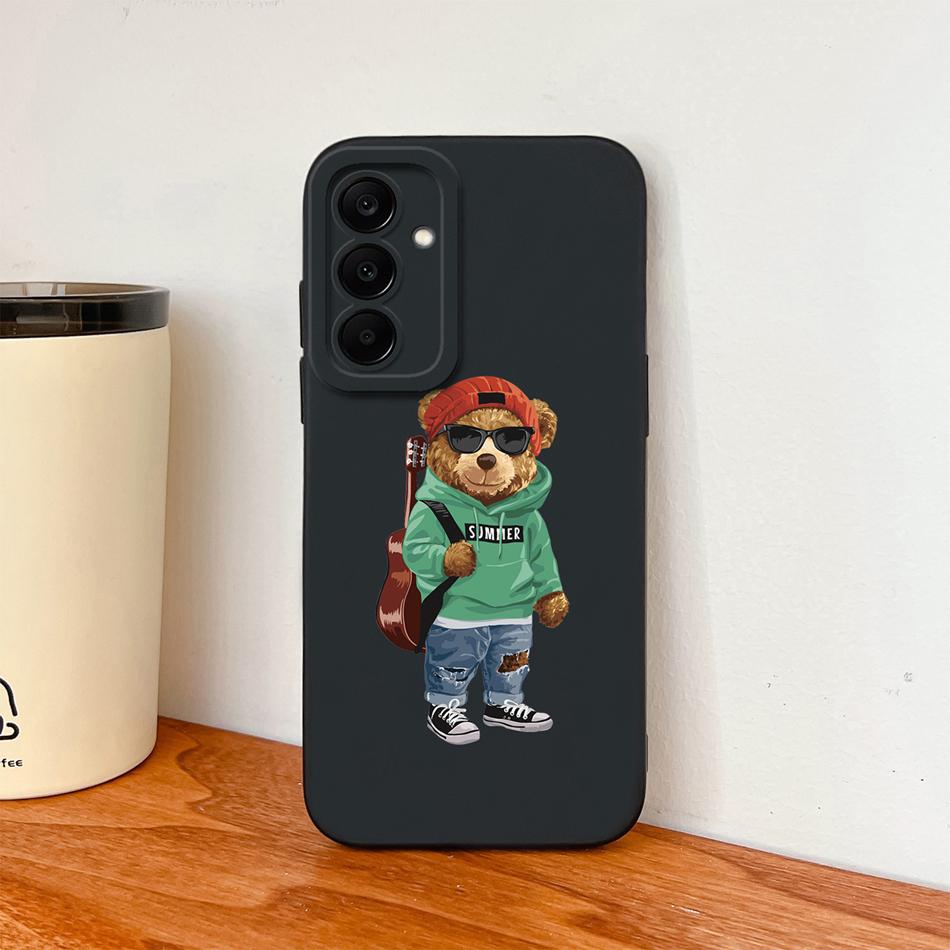 For Samsung Galaxy A37 A57 A17 A07 Phone Case Cute Astronaut Smooth Liquid Silicone Full Coverage Anti Drop Soft Durable Bumper
