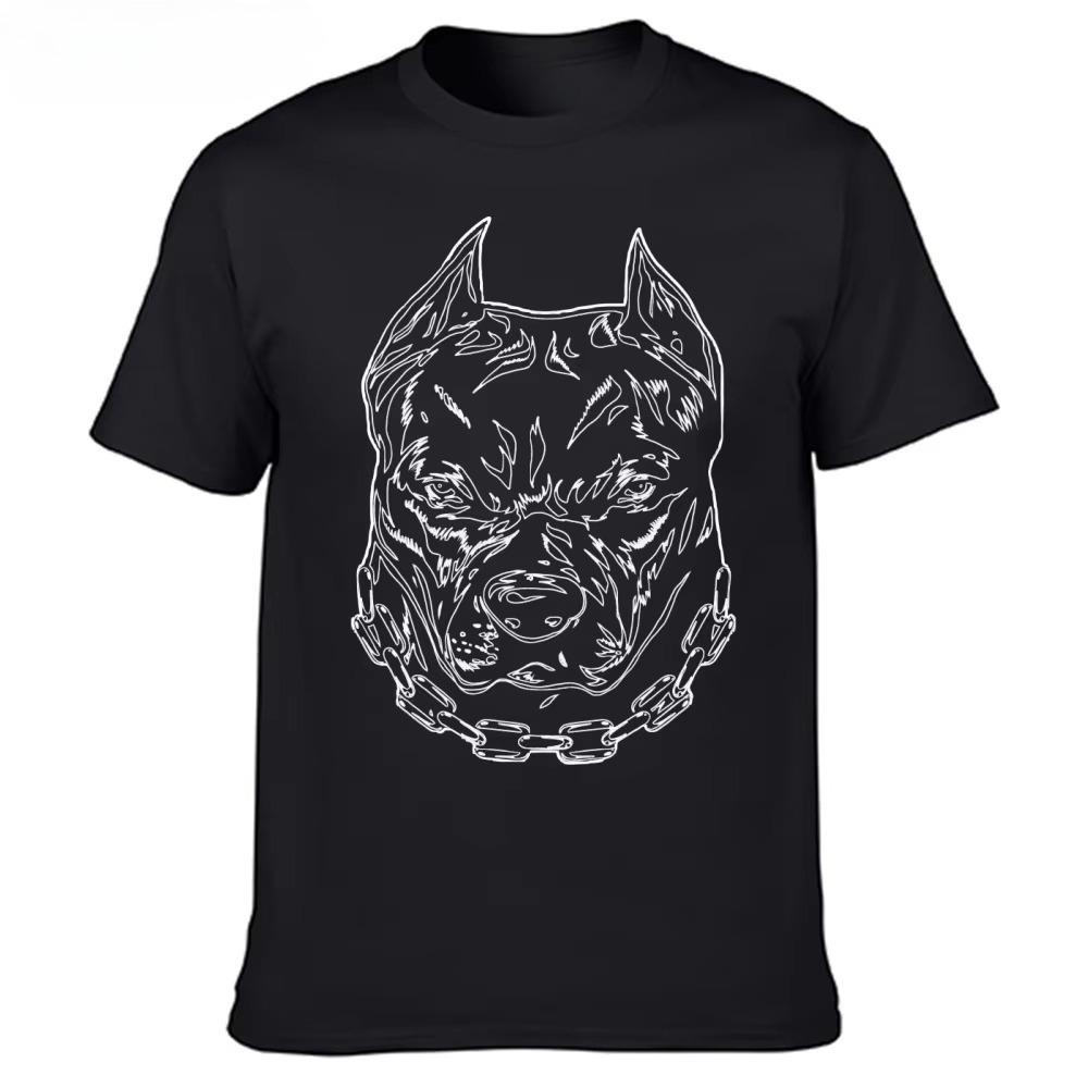 New Spring Vintage Pitbull Rap T Shirt Black Big Center Logo Hip Hop Style Graphic T Shirts Unisexs T Shirts Vintage T Shirt