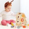 Montessori Wooden Toys Shape Pairing Tree House Shape Animal Cognitive Busy Box Toys for Kids Early Learning Sensory Toy