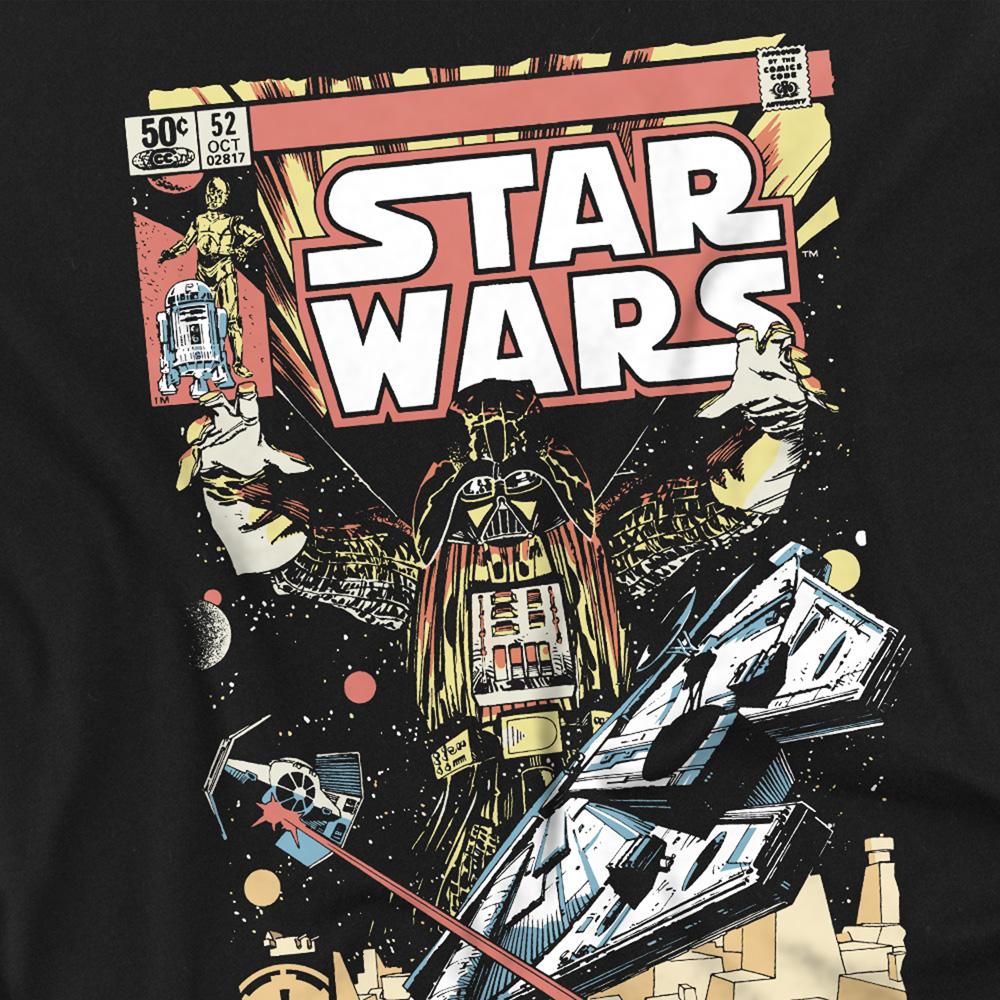 Star Wars Unisex Adult Falcon Darth Vader Comic Long-Sleeved T-Shirt