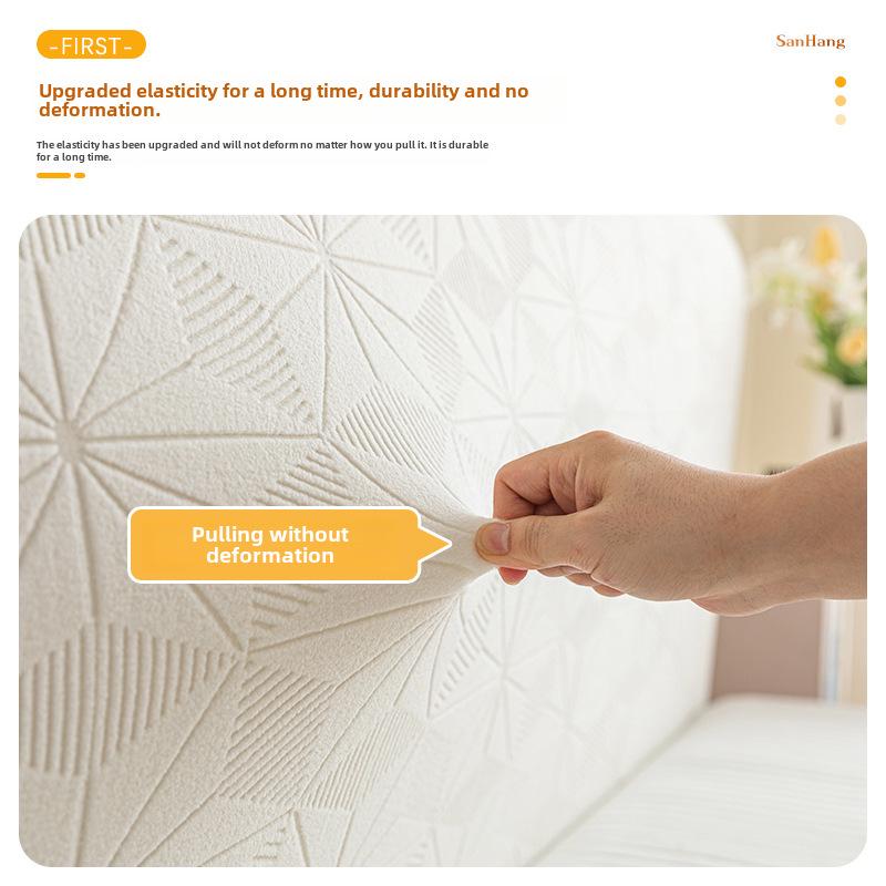 """All-Inclusive Žakárový Sametový Potah Čela Postele - Měkký, Prachotěsný Chránič"""