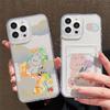 Card Slot Holder Silicone Wallet Pocket Case For Samsung S23 S24 S25 Plus iPhone 17 16 14 13 Tecno Spark 10C Infinix Note 30 Cover Clear Phone Bumper