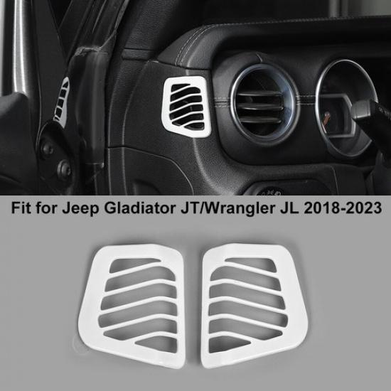 2X Car Dash Side AC Air Vent Cover Bezel Trim For Jeep Wrangler JL /Gladiator JT
