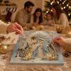Nativity Craft for Adults Faux Pearl Art Kit, Holy Family Painting DIY Catholic Prayer Corner Decorations 3D Religious Set Adults, Home Christmas Wall