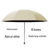 Twelve-Bone Folding Sunshade Umbrella - Large, Black, Logo-Printed for Sun and Rain Protection