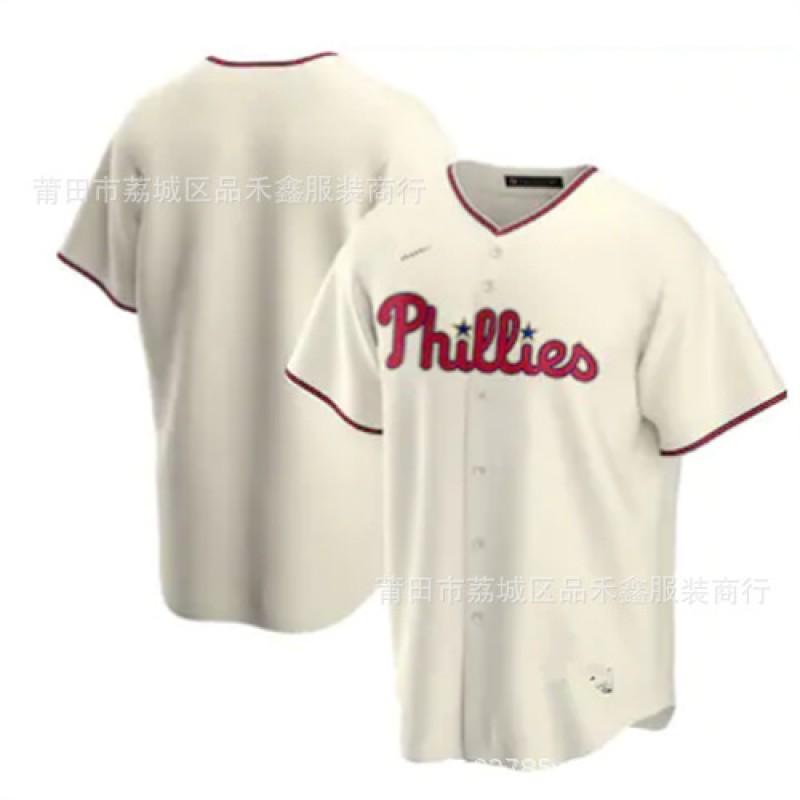 Philadelphia Phillies Baseball Jersey Adult Unisex Cotton Embroidered Team Sports Fan Apparel Fall