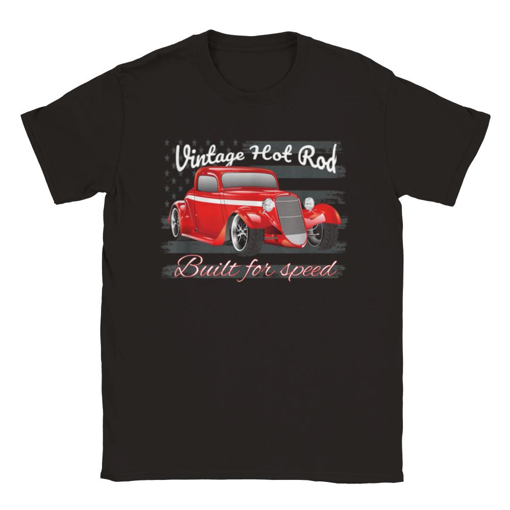 Vintage Hot Rod - Built for Speed - Unisex Crewneck T-shirt Unisex T-Shirt S