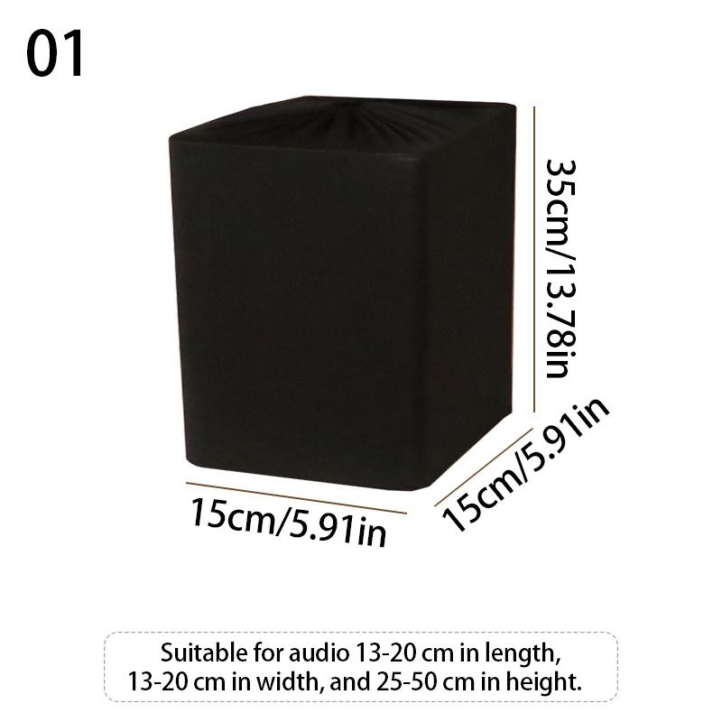 

Black Elastic Speaker Dust Cover All-Inclusive Protective Case For Computer Audio Equipment Multimedia Metal Audio Protect Cover