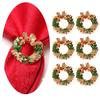 1pc Christmas Napkin Rings Napkin Holder Rings for Home Table Decoration Elk Xmas Tree Wreath Napkin Buckle Dinner Room Supplies