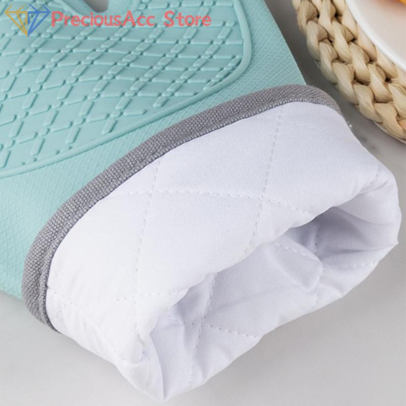 1PCS Oven Gloves Silicone Gloves High Temperature Resistant Anti-burn And Non-slip Kitchen Microwave Baking Dessert Tools