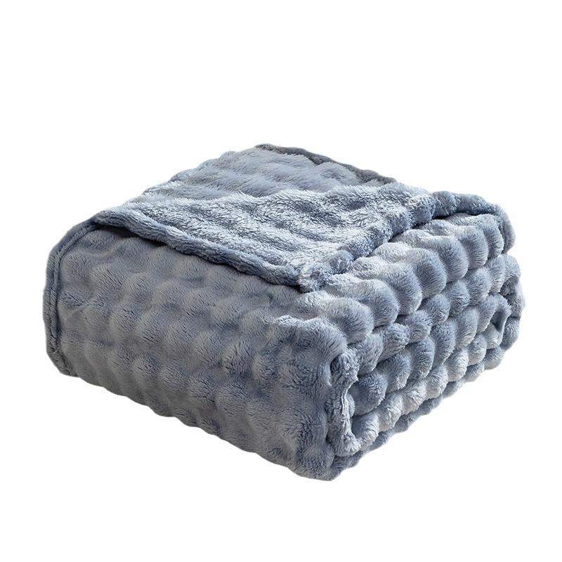 Bubble Rabbit Plush Blanket - Soft Imitation Fur Sofa Throw & Air Conditioning Blanket - Ideal Casual Gift