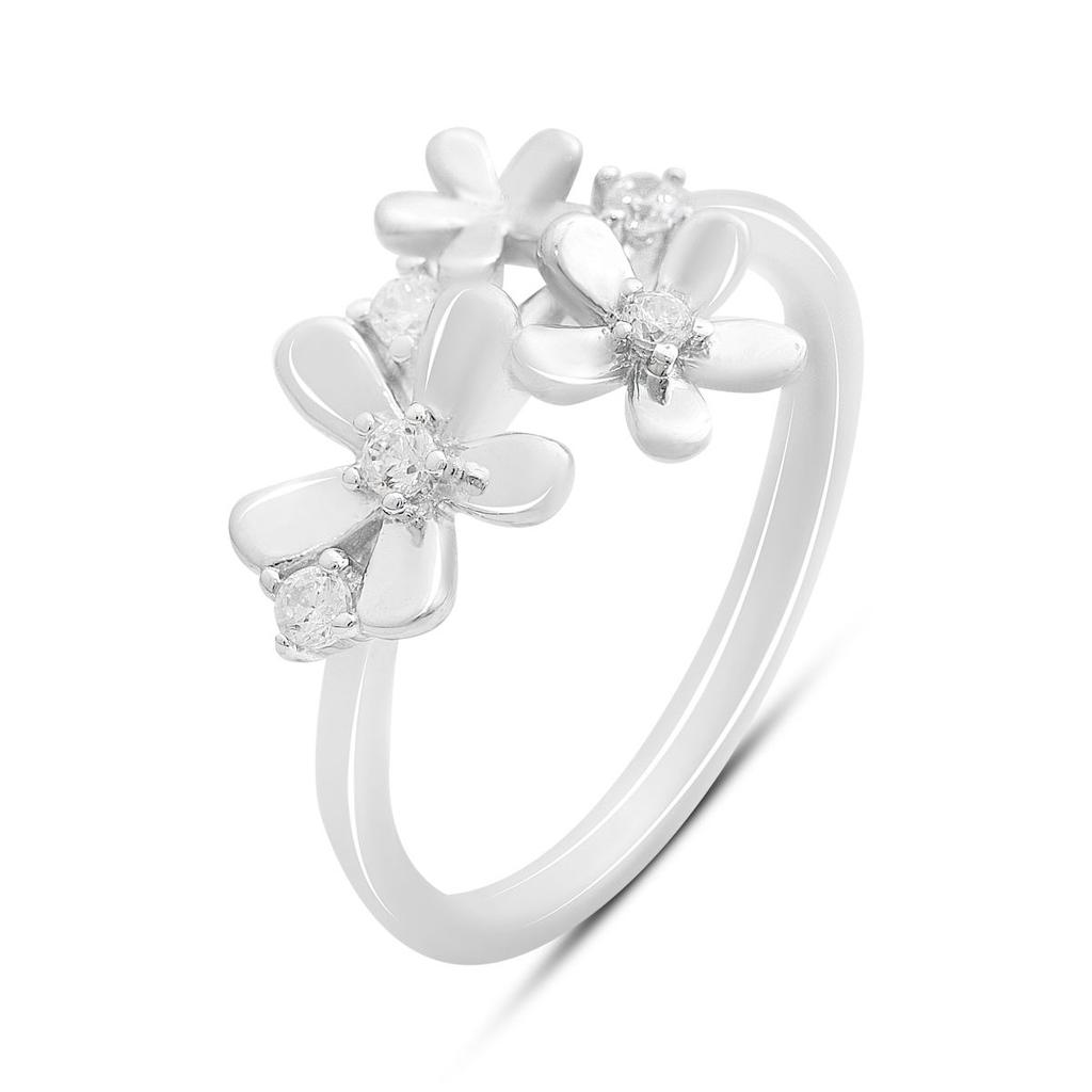 Silver Ring with Cubic Zirkonia, Product Weight 2.56 G (2208020)