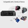 4ohm Bluetooth Stereo Karaoke Amplifier 2000W Support 2 MIC Input FM RC 110-230V