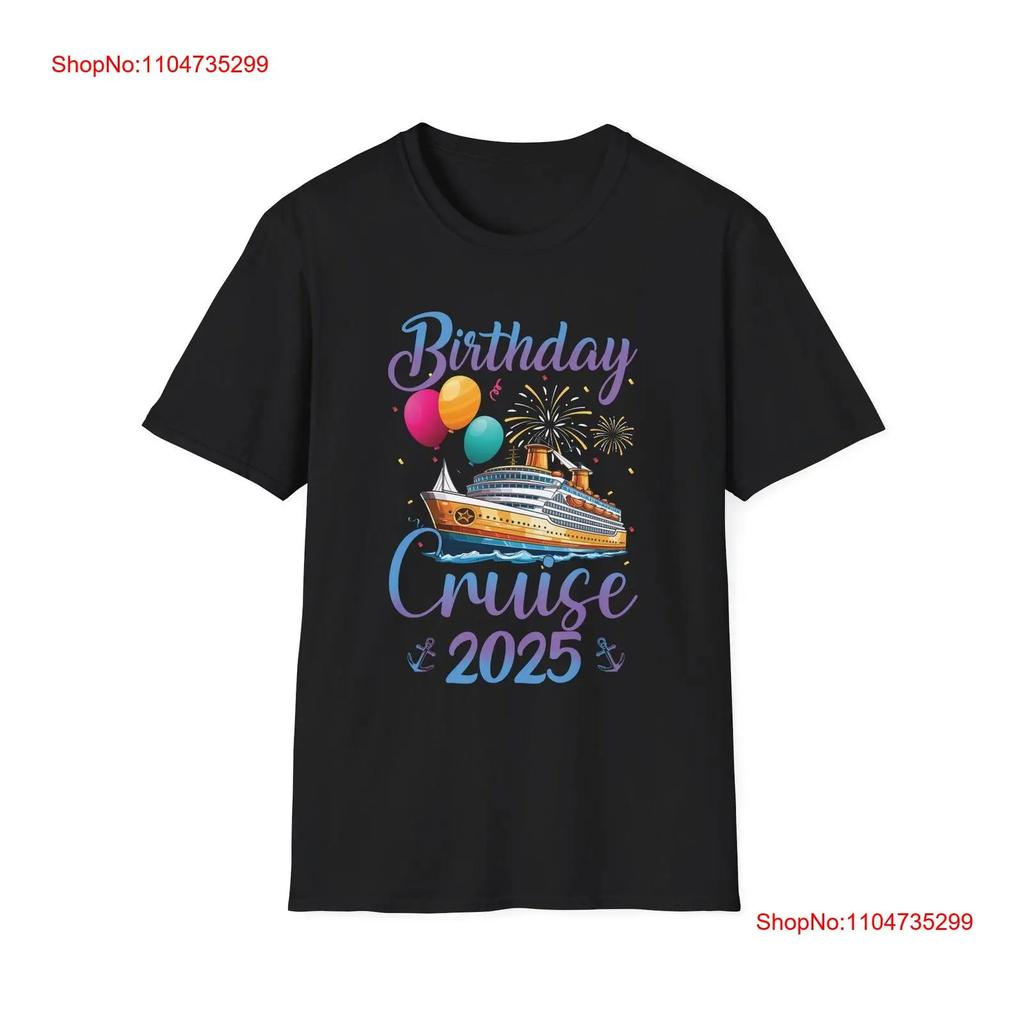 Birthday Cruise 2025 T Shirt Vacation Attire Wear S For Travelers Vintage Stretched Fashion Stylish Versatile Graphic