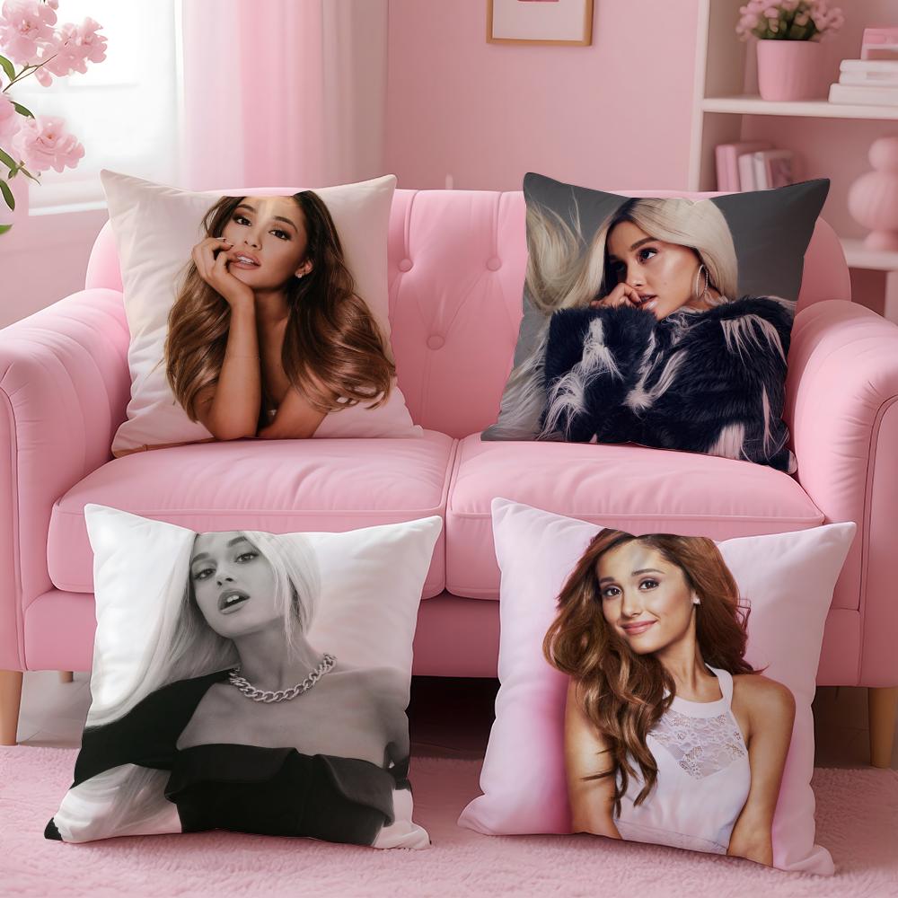 Sängerin A-Ariana Grande Kissenbezug Plüschstoff Weich Beidseitig Bedruckt Sofa Warm Winter Heimgeschenk Kissenbezug
