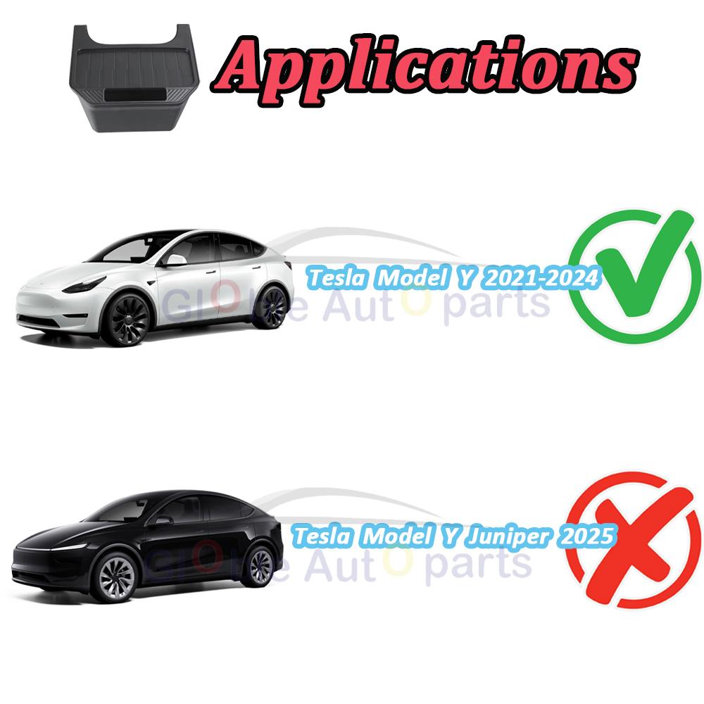 For Tesla Model Y 2025-2025 Rear Seat Storage Box Organizer Center Console Bins Backseat Trash Can Garbage Bag Under Seat Tray