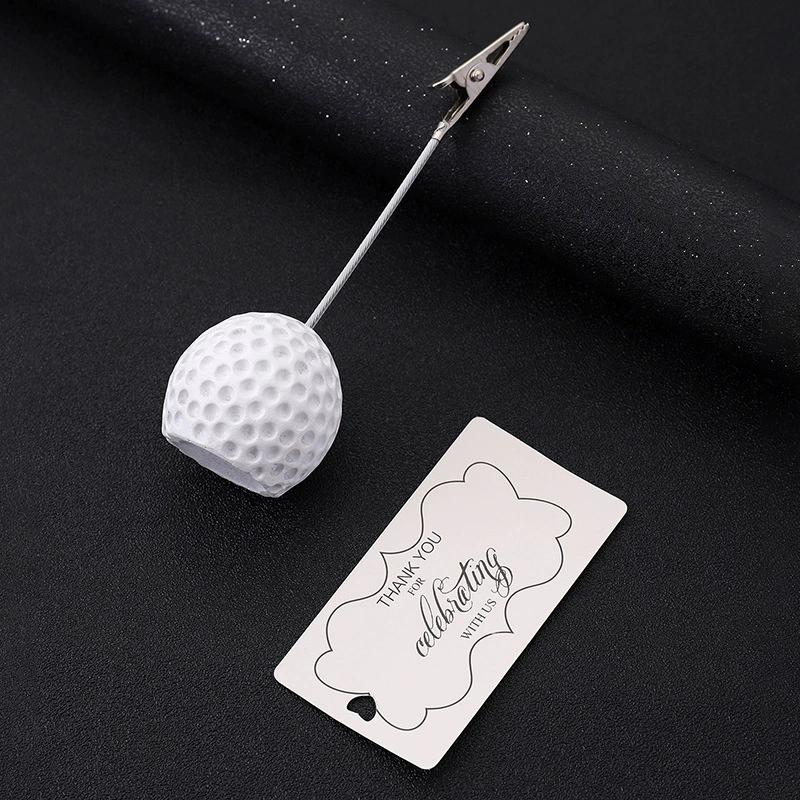 WTEMPO Creative Golf Ball Shaped Design Business Card Holders Party and Gathering Message Holders Festive Party Seat Number Holders Table Decorations