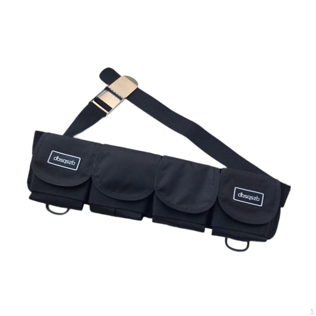 Diving Weight Belt with Pockets and Quick Release Mechanism for Snorkeling