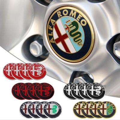 4Pcs For Giulietta 147 Giulia Spider GT MiTo Stelvio 159 TZ3 Car Wheel Center Hub Caps Sticker Badge Tire Rim Covers