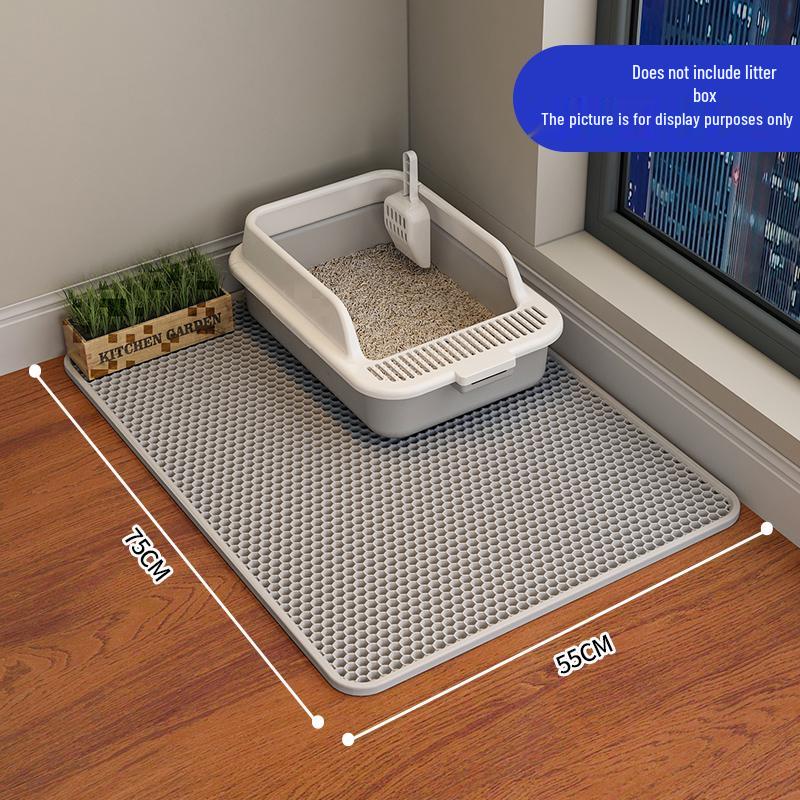 Premium Thick Cat Litter Mat - Double Layer, Anti-Tracking & Leak Control for Pets