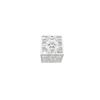 S999 Sterling Silver Hollow Square Bead Spacer Charm for DIY Necklace & Bracelet