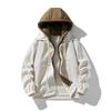 Hooded Jacket Autumn and Winter Fleece Thickened Men's Hong Kong Style Fake Two-piece Sweater Jacket