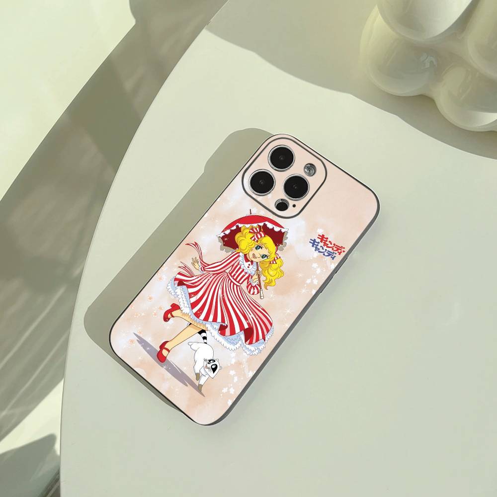 Classic Cartoon-Sweet C-andy C-andy Phone Case For iPhone 17,16,15,14,13,12,Pro Max, Lightweight and Practical Soft Black Cover