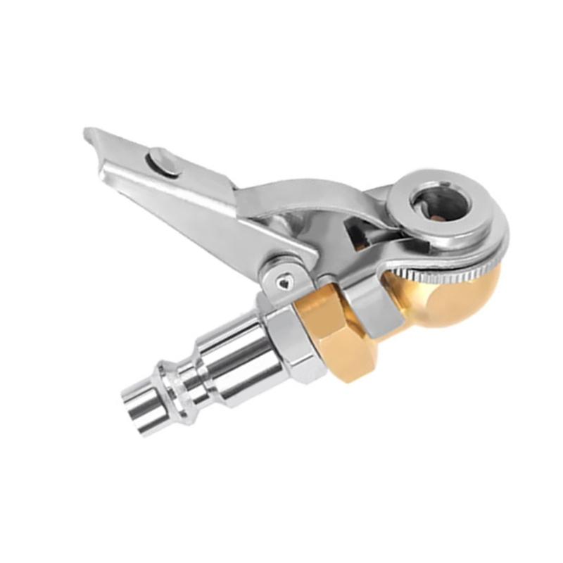 Tire Inflator Tire Chuck Hose End Tire Air Chuck Inflator Hose Barb Inflator Gauge Fitting Clip On Ball Foot Air Chuck