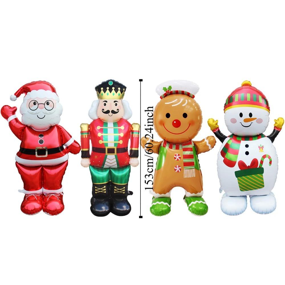 Giant Santa Claus Christmas Inflatable Foil Balloons Standing Balloons Home New Year Party Supply