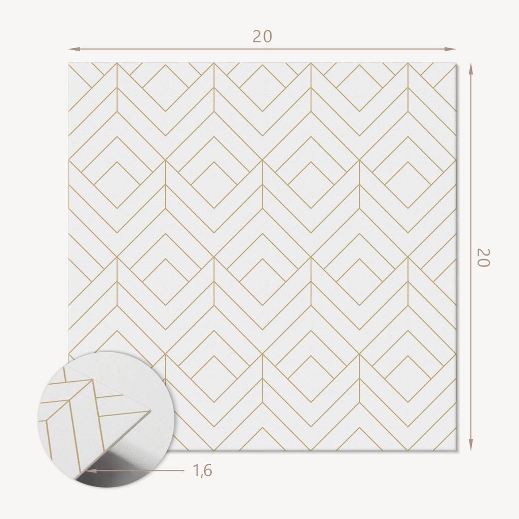 Komplet Kafelków Winylowych Samoprzylepnych Geometryczny Wzór W Romby 20X20X20 Cm