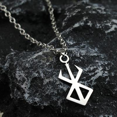 Anime Berserk Behelit Necklace Pendant Sword Wind Legend Peripheral Accessories Hip Hop Necklace Stainless Steel Pendant Earrings Individuality Tide