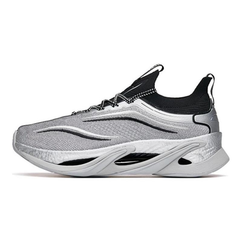 Anta Running Series Keep Moving Pro men low-top running shoes silver/black 112145596-4 40