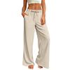 Women's Loose-fitting Wide-leg Pants, Casual Loose-fitting Pants, High-elastic Waistband, Long Pants With Pockets
