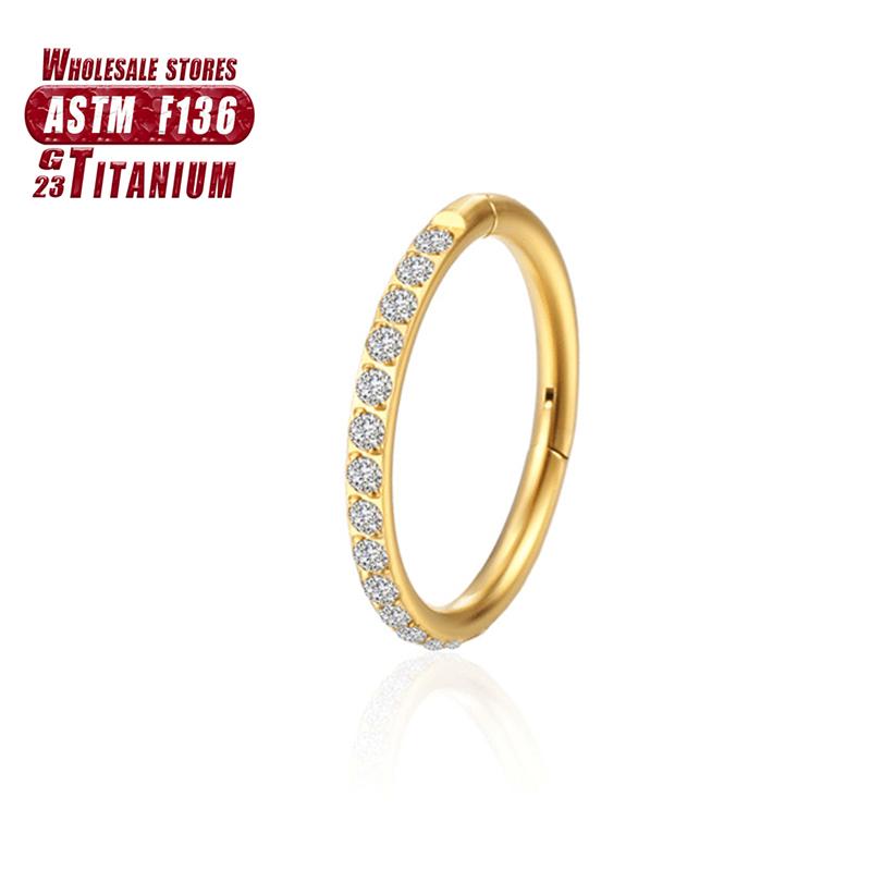F136 Titan Piercing ZC Nasenringe Damen Scharnier Segment Septum Clicker Daith Ohrringe Creolen Knorpel Tragus Piercing Schmuck