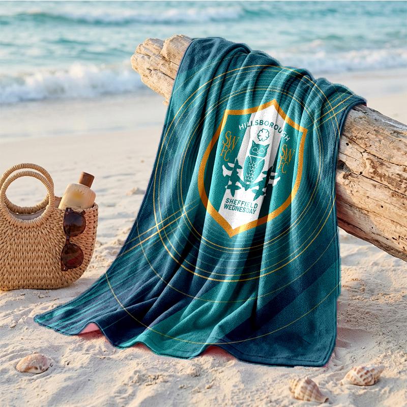 Asciugamano da Spiaggia Tema Sheffield Wednesday Morbido Asciugatura Rapida?Asciugamano Asciutto Per Vacanze Estive Al Mare Nuoto
