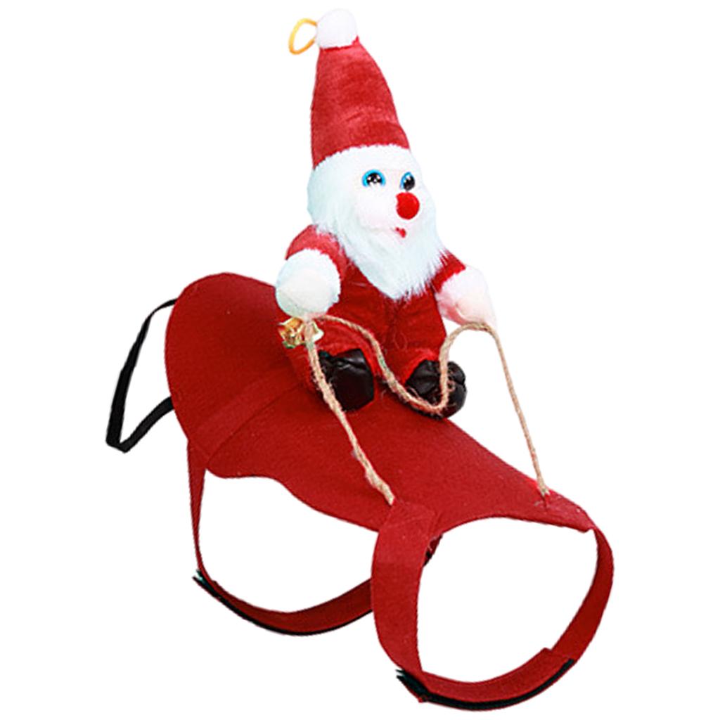 Adjustable Pet Costume Pet Santa Outfit Soft Breathable Fabric Dog Apparel for Making Up Festivities