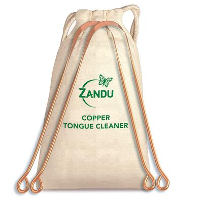 Pure Copper Tongue Cleaner 2 X Pack Of 1 Anti Microbial Tongue Scraper For Fresh Breath Oral Hygiene Flexible Handle