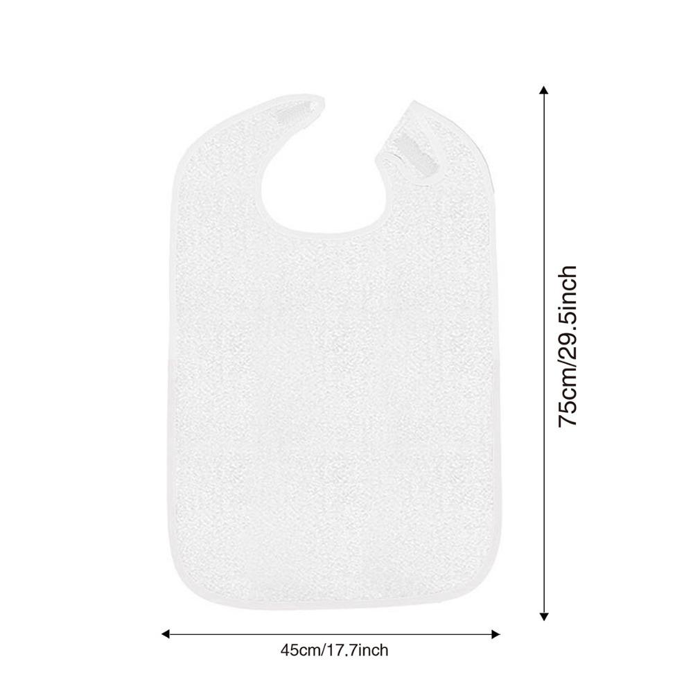 Soft Adult Bib Adjustable Mouth Wipe Polyester Daily Care Apron Adult