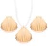 Personality Exaggerated Shell Earrings And Necklace Set For Women Holiday Style Simple Fashion Scallop Jewelry