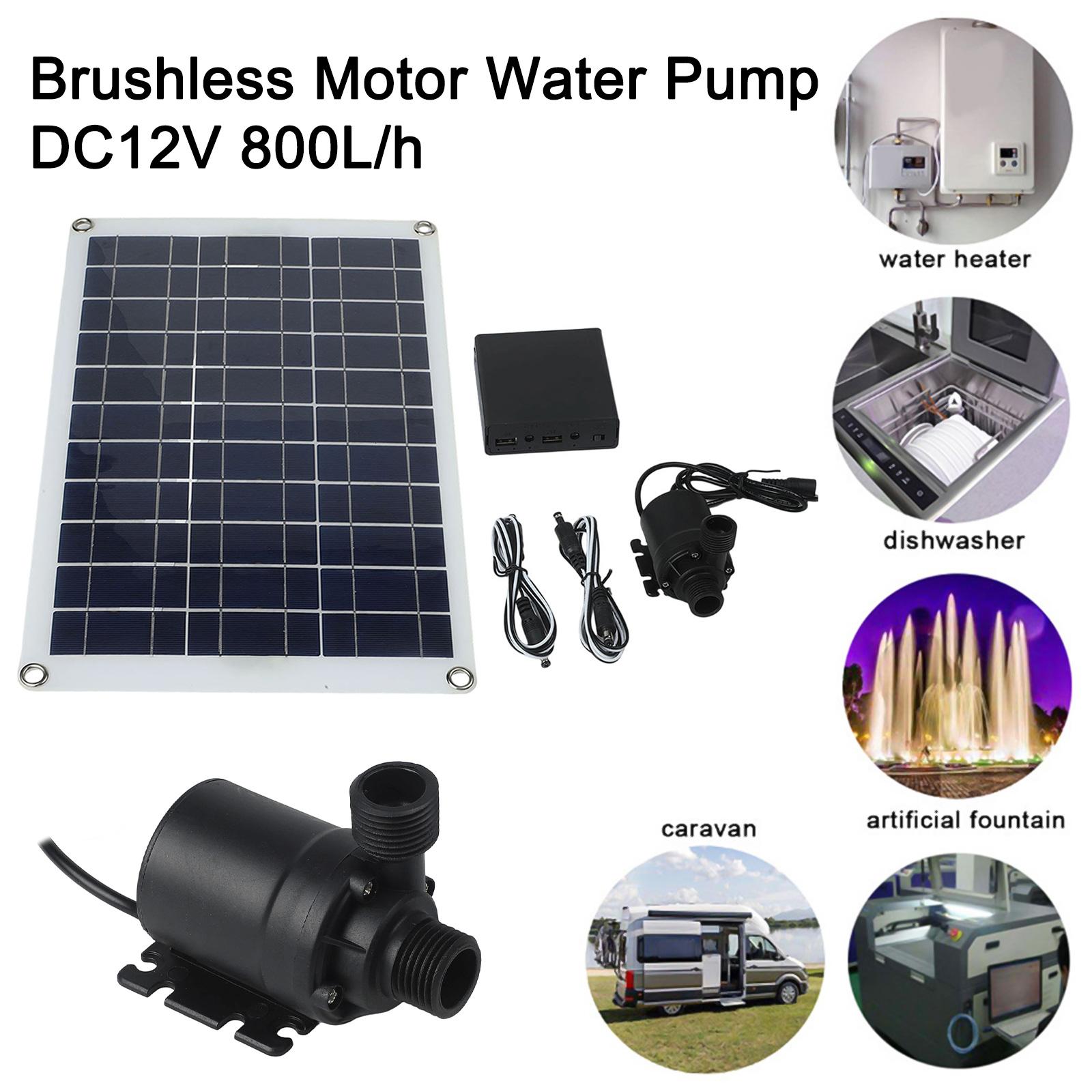 Black Solar Water Pump Reliable Garden