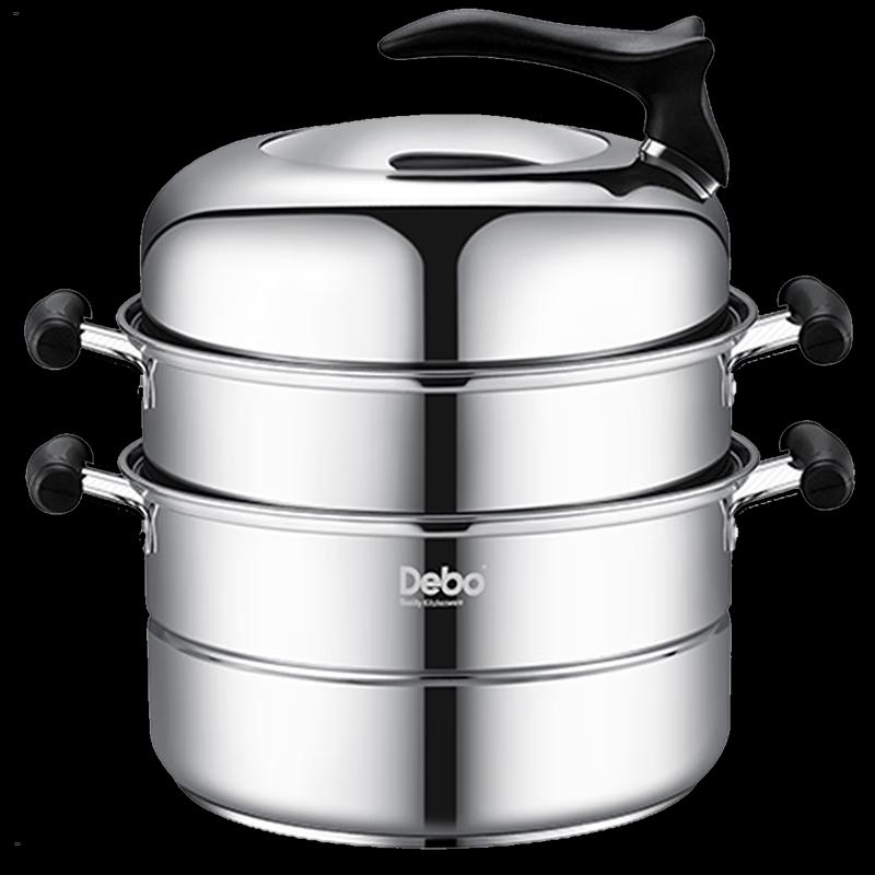 Debo 28cm doppelstöckiger Dampfgarer aus Edelstahl