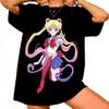 Sailor Moon Retro 90s Anime Graphic T Shirt Summer Cotton Unisex Women Tee Streetwear Casual Trend Short Sleeve Couple Hip Hop Top