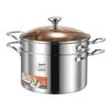 ZISIZ Stainless Steel Double-Layer Steamer Pot
