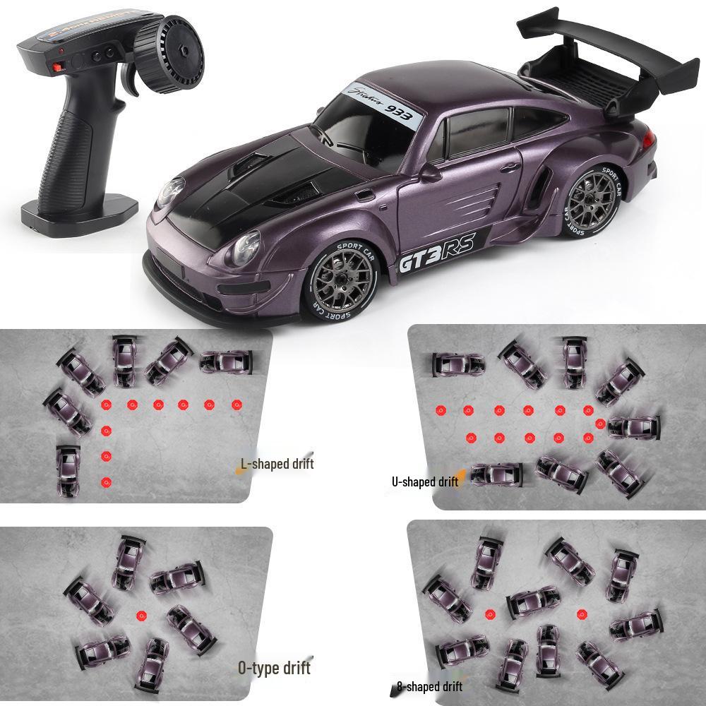 Half-Scale High-Speed Rechargeable RC Drift Car: 4WD, Electric Lights, Realistic Model Toy for Kids