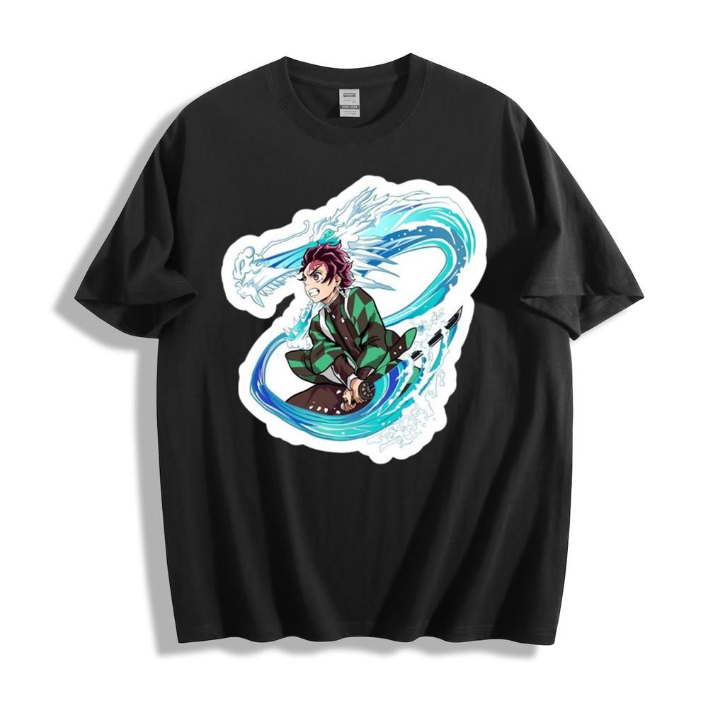 Demon Slayer Tanjiro Water Dragon T-Shirt - Anime Character Design Unisex Tee